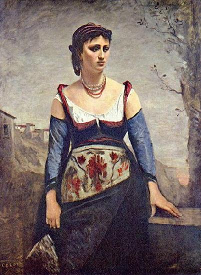 Jean-Baptiste-Camille Corot Agostina, die Italienerin